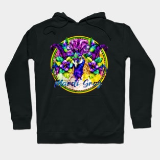 Mardi Gras 2023 Festive Peacock Design Hoodie